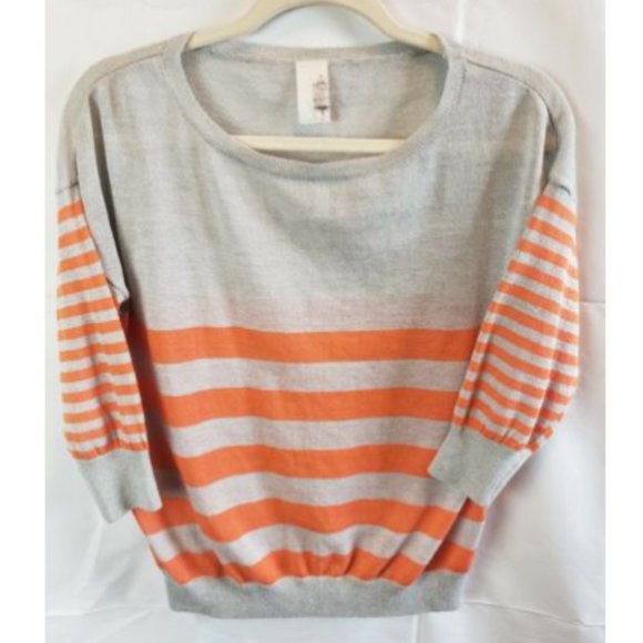 Anthropologie Bird Cage Sheer Knit Striped Sweater - Picture 1 of 6